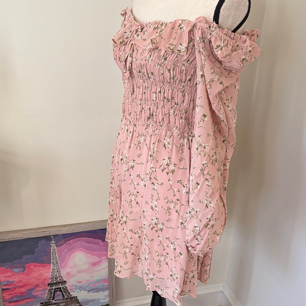 Reformation Floral Pink Dress Size 8 - Picture 7 of 8